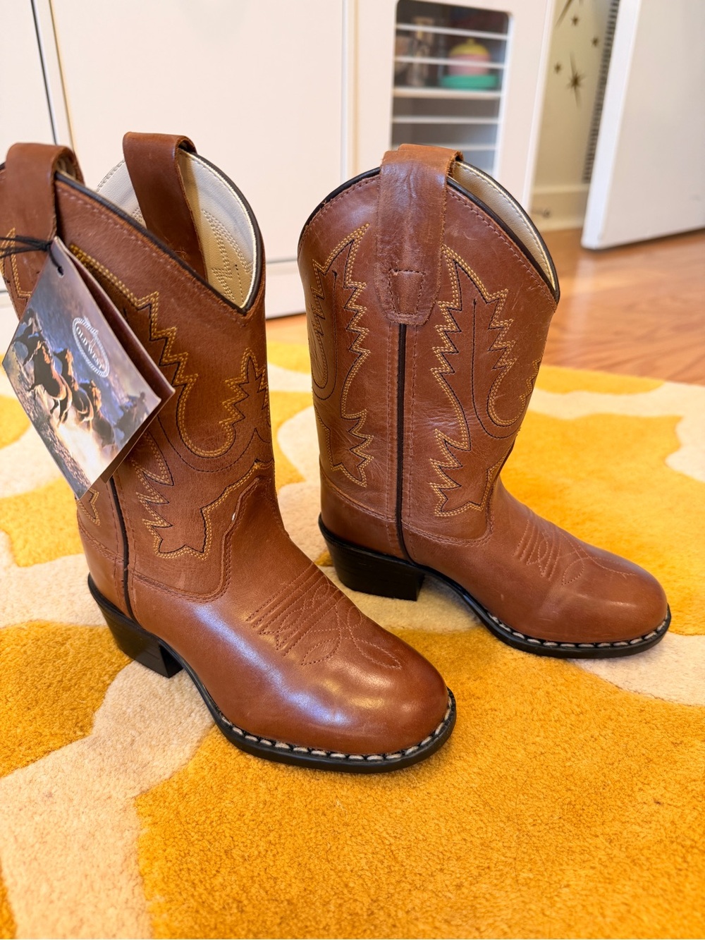 Kids/Toddler Brown Western Cowboy Boots - Leather